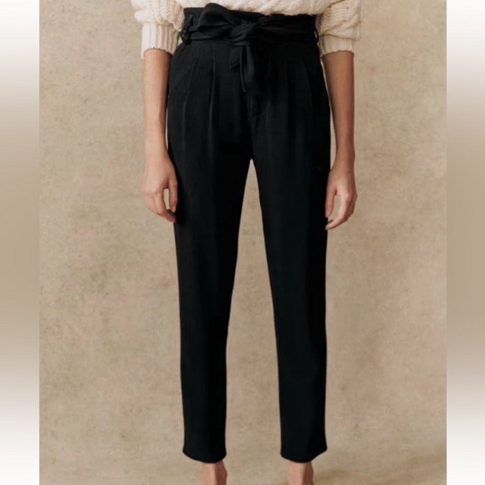 Sezane Austin Trousers Noir Uni - Size 40 // US 8